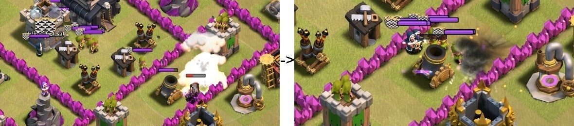 Clash of Clans Grouping Troops for Lightning Spell