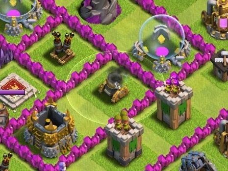 Clash of Clans Lightning Spell destroy Mortar Placement